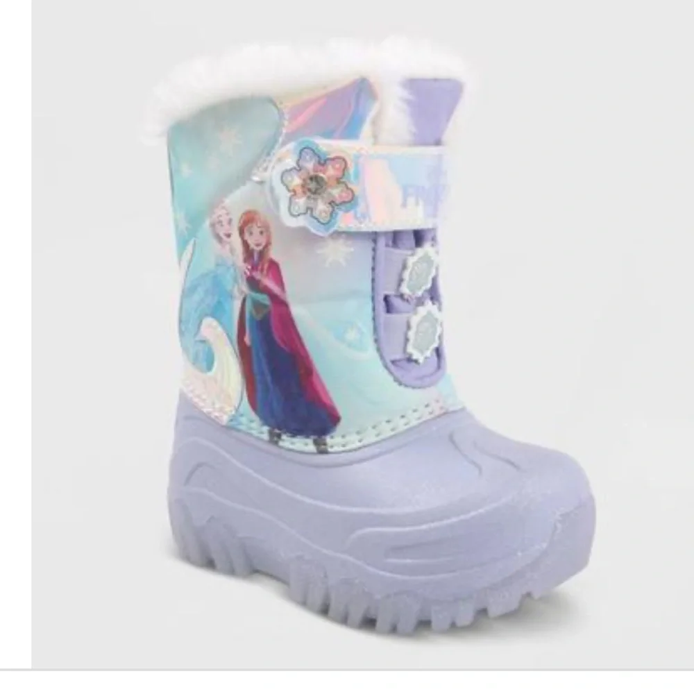 Toddler Girls' Frozen Winter Boots - 6, MultiColored